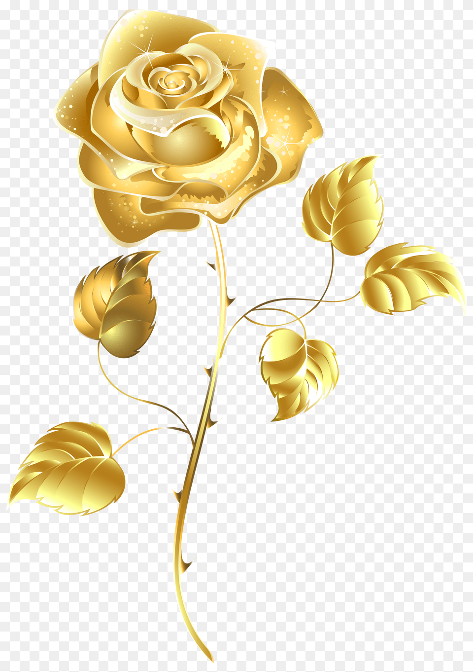 Golden Rose Transparent Transparent Background Gold Flower Png Image