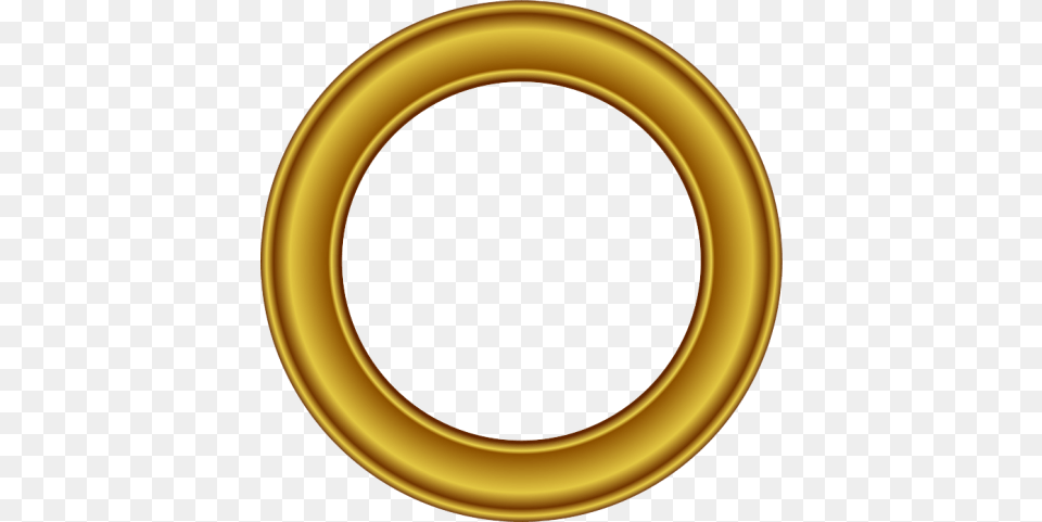Golden Round Frame, Oval, Plate Free Png Download