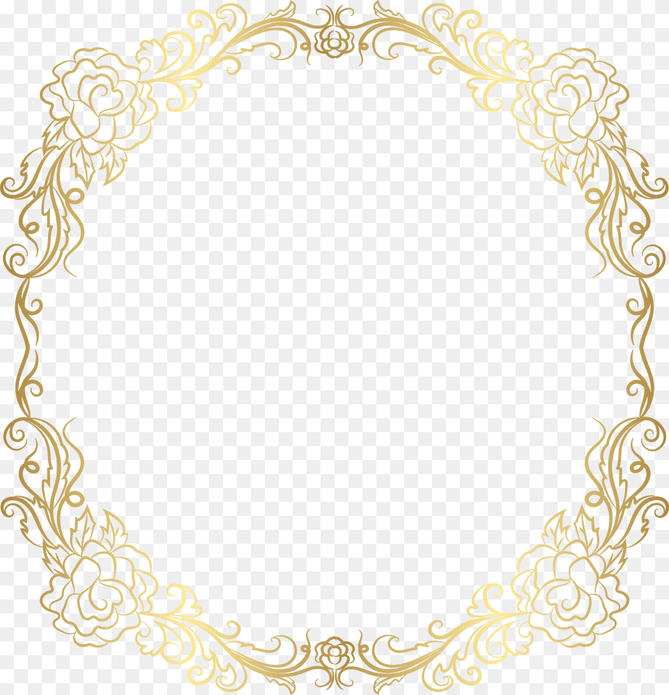 Golden Round Frame, Oval, Pattern, Blackboard Free Transparent Png