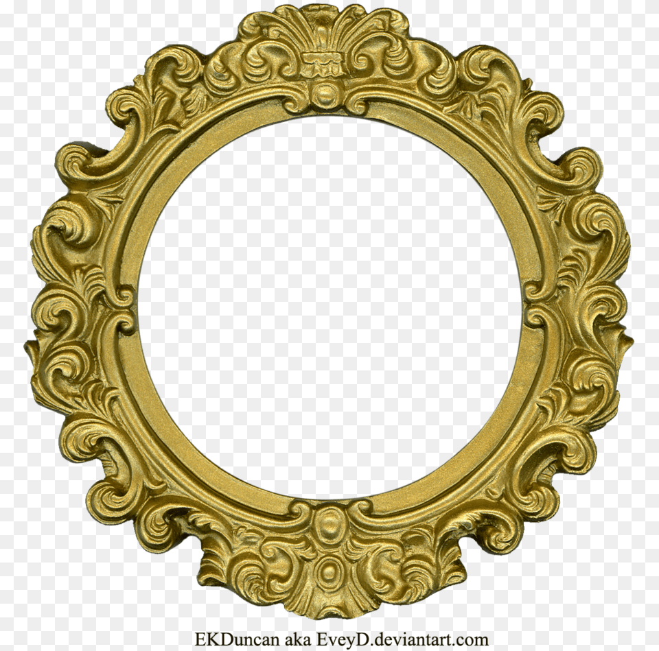 Golden Round Frame Clipart, Oval, Photography, Gold Png