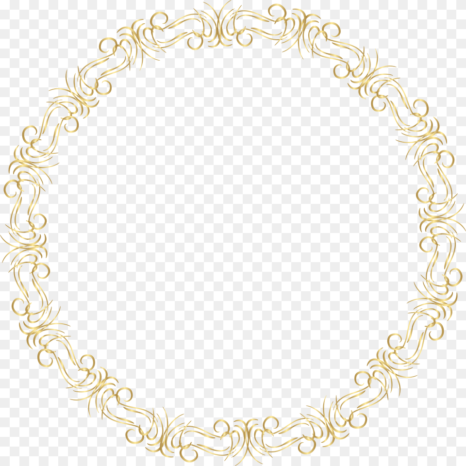 Golden Round Frame Oval, Accessories, Jewelry, Necklace Free Png Download
