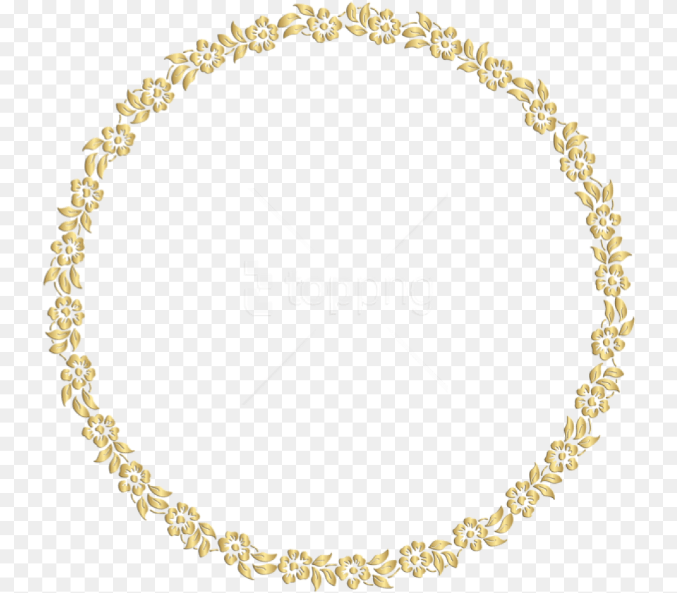 Golden Round Frame Gold Oval Border, Accessories, Jewelry, Necklace Free Png Download