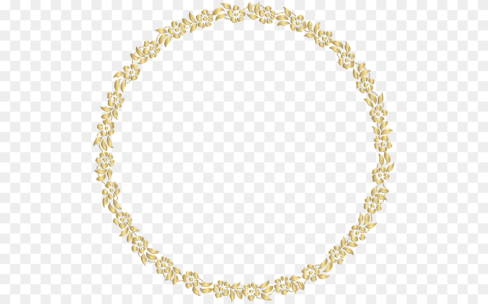 Golden Round Frame Image Golden Round Border, Accessories, Jewelry, Necklace, Oval Free Png