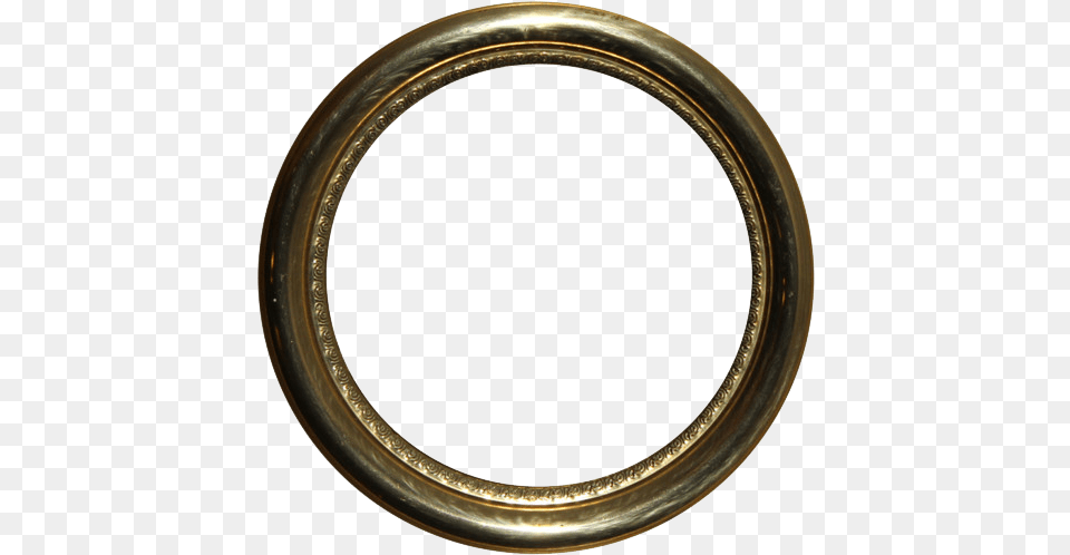 Golden Round Frame Photos Round Circle File, Oval, Photography, Accessories, Jewelry Png Image