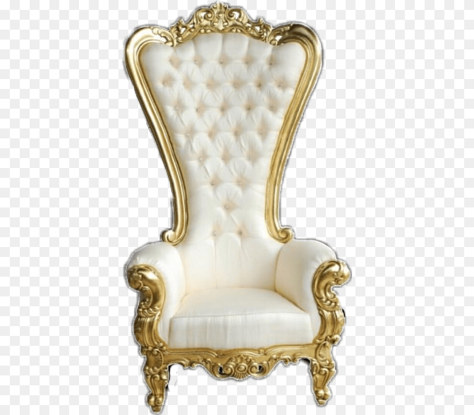 Golden Royal Chair, Furniture, Armchair, Throne Png Image