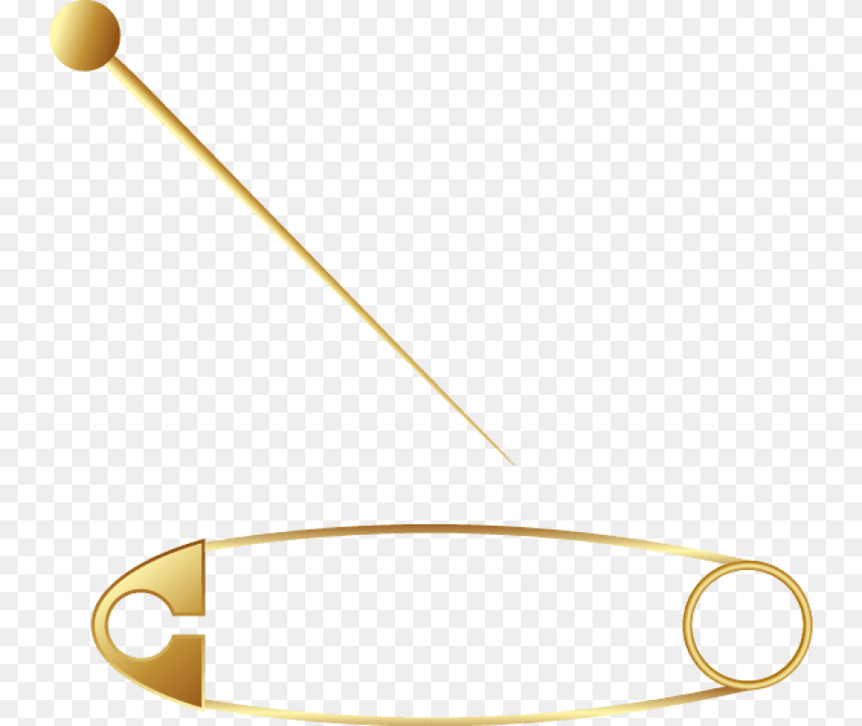 Golden Safety Pin Photo Transparent Golden, Device, Grass, Lawn, Lawn Mower Png Image
