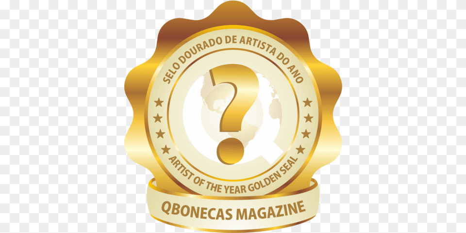 Golden Seal By Qbm U2013 Qbonecas Magazine Emblem, Gold, Symbol, Text, Logo Free Transparent Png