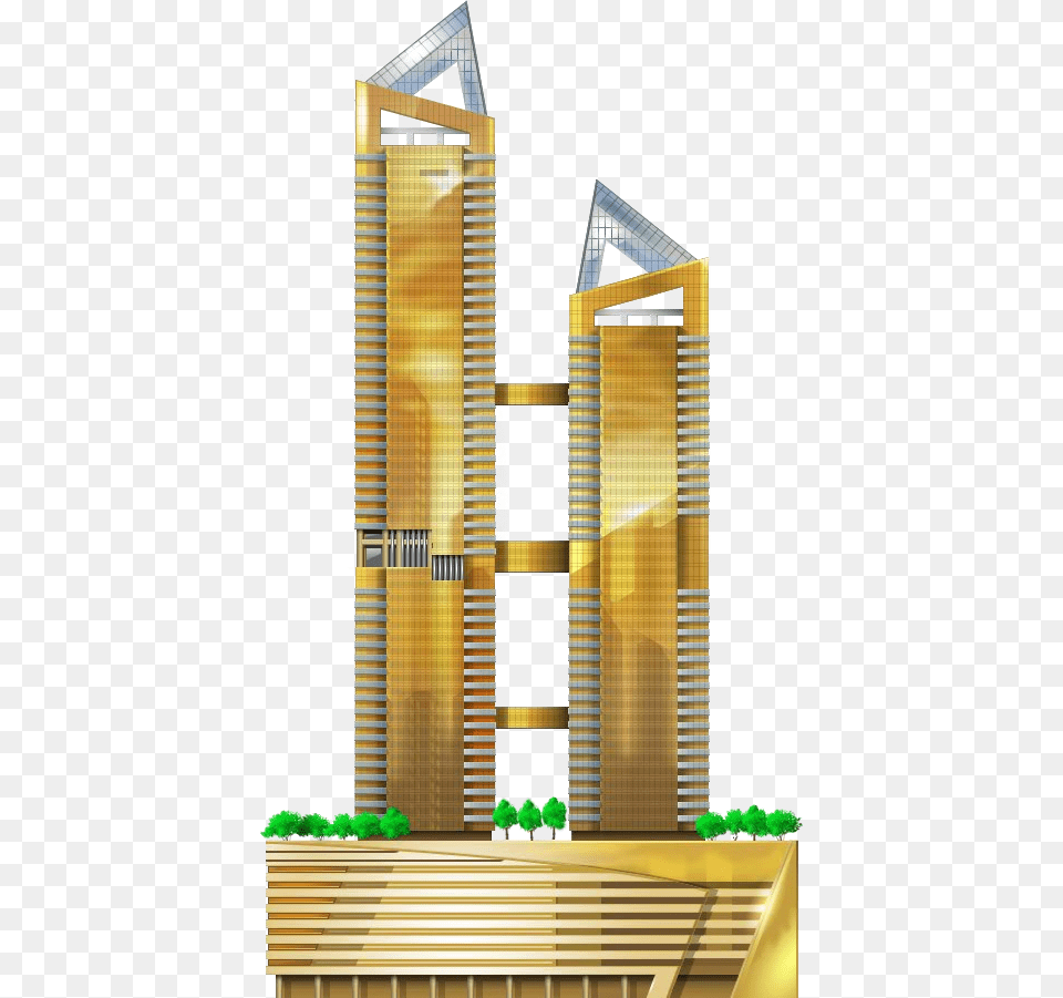Golden Skyscraper, Architecture, Metropolis, Urban, High Rise Png