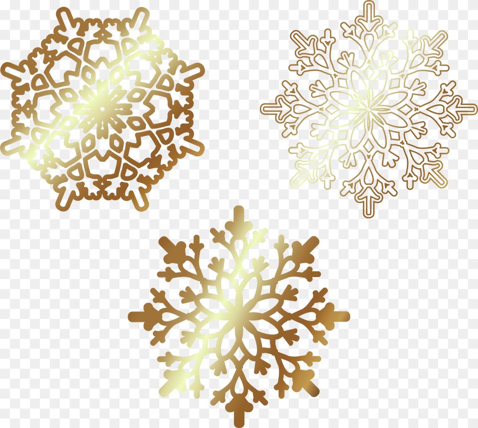 Golden Snowflakes Clip, Art, Graphics, Nature, Outdoors Png Image