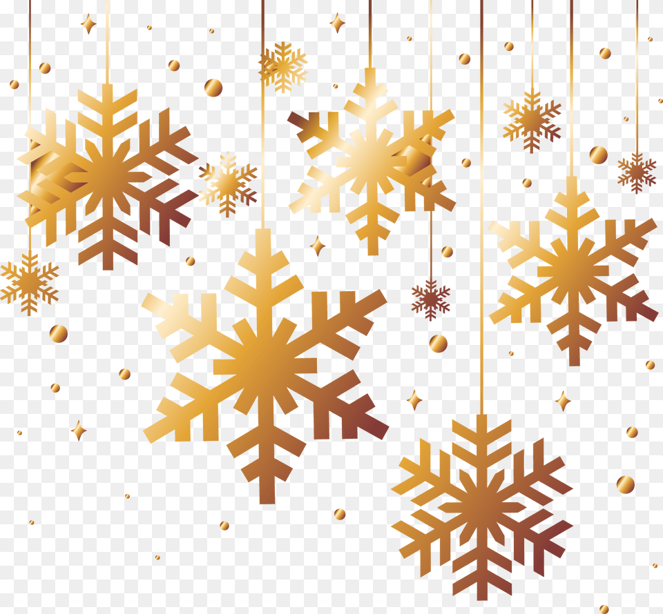 Golden Snowflakes Snowflake Gold Christmas Snowflake, Art, Graphics, Nature, Outdoors Png