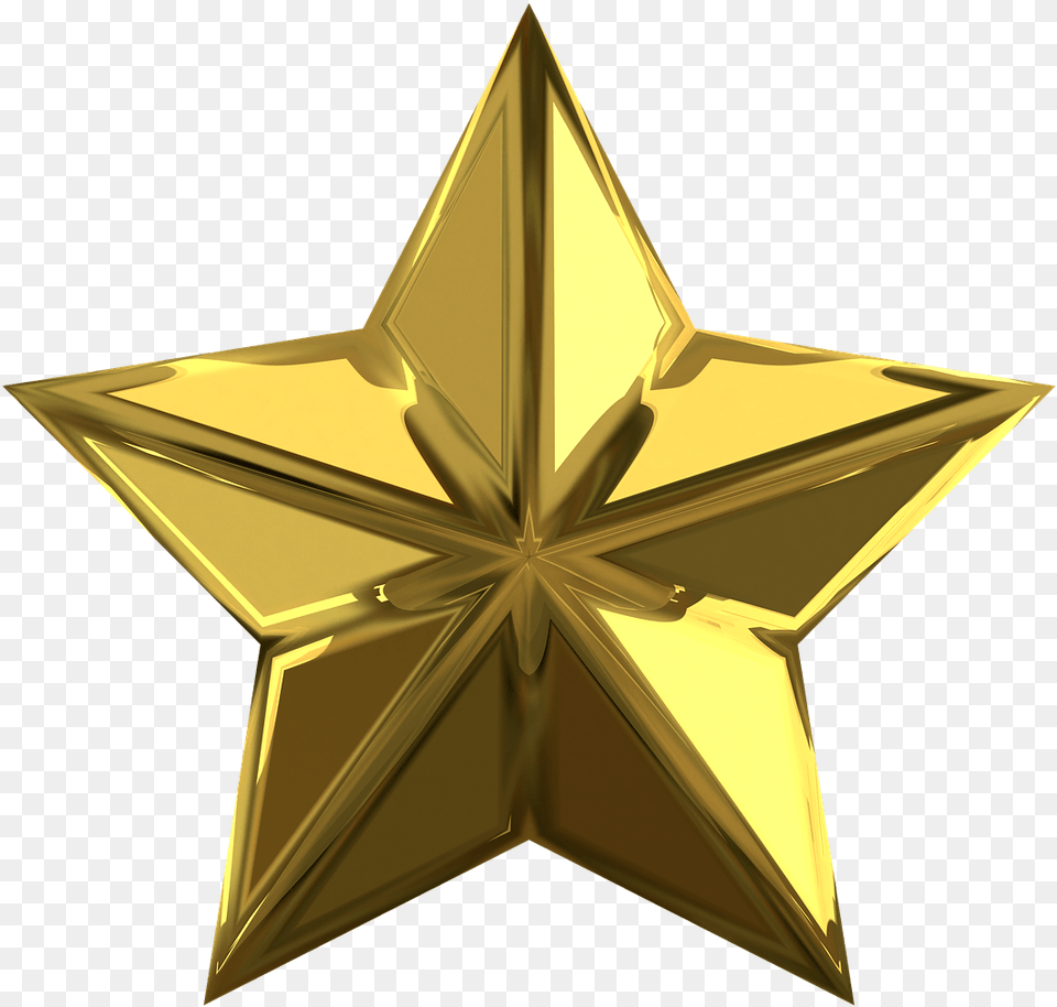 Golden Star Transparent Background Gold Star, Star Symbol, Symbol, Cross Free Png