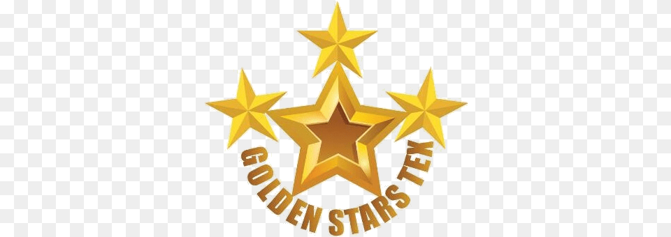 Golden Stars Textile Fallings Park Primary School Logo, Symbol, Star Symbol, Cross, Gold Png