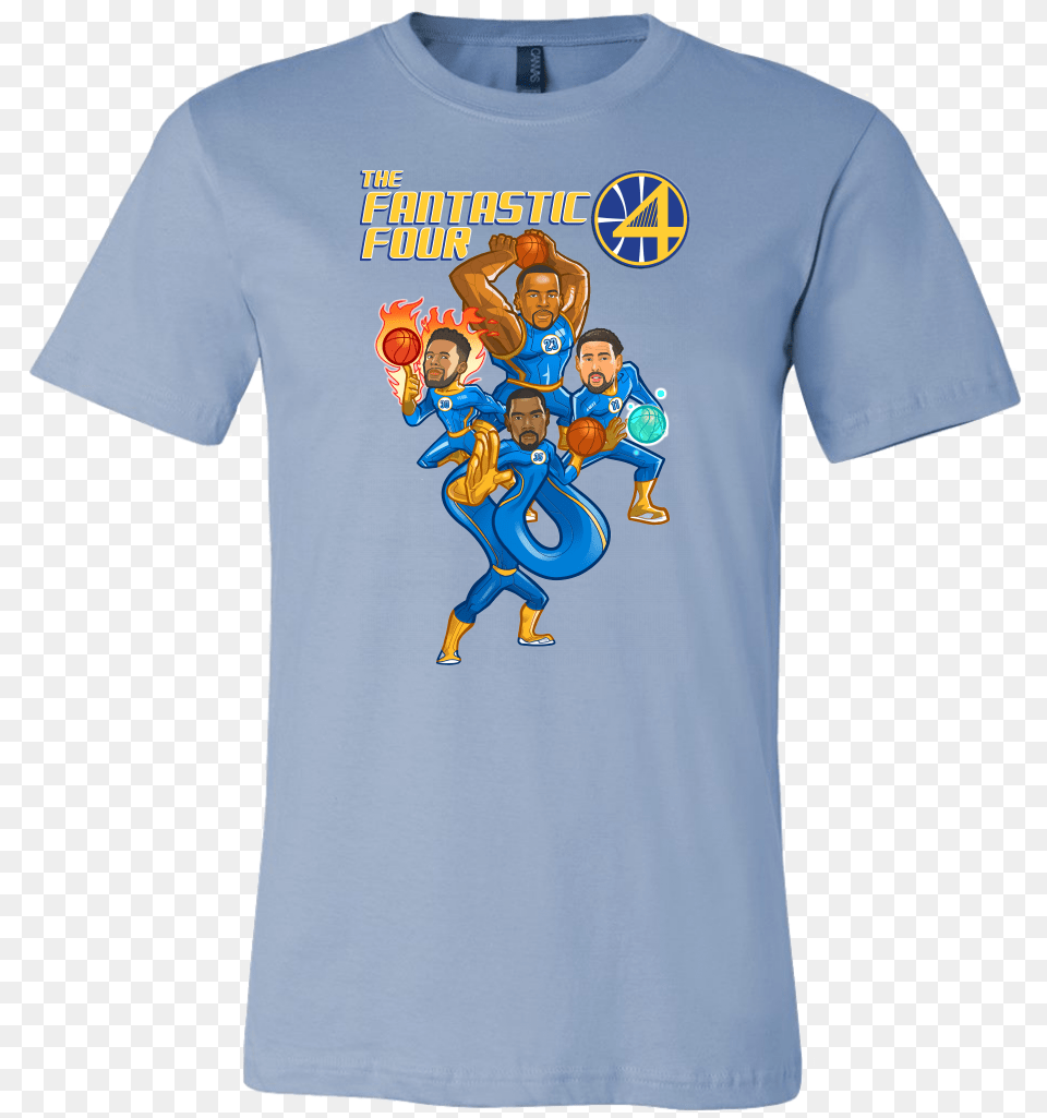 Golden State Fantastic Four Gulf Porsche T Shirt, T-shirt, Clothing, Baby, Person Png Image