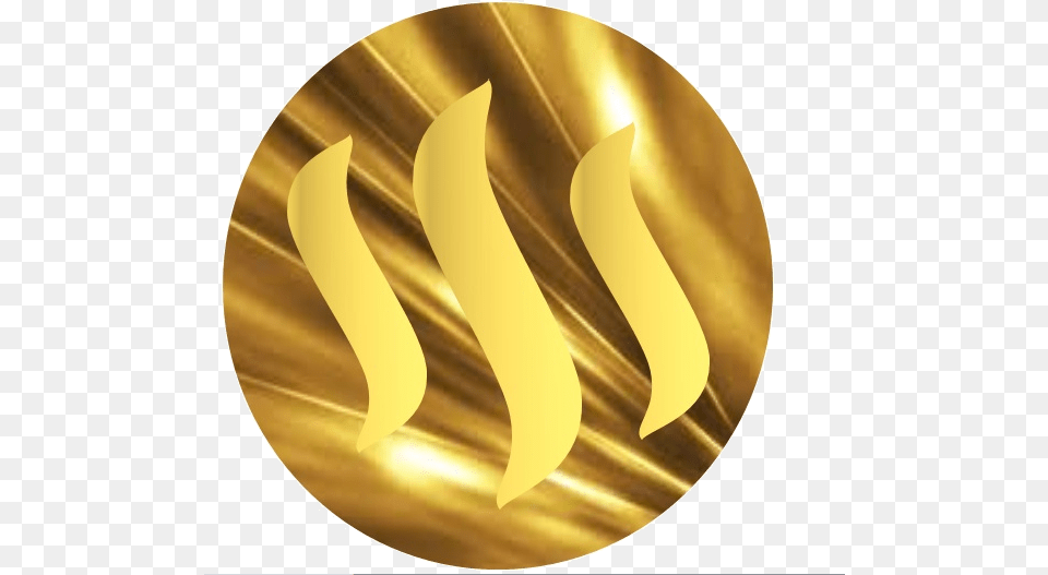 Golden Steem Logo Using Microsoft Word Emblem, Gold Free Transparent Png