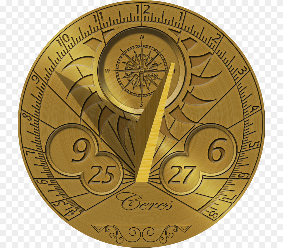 Golden Sundial Clipart, Gold, Wristwatch Png Image