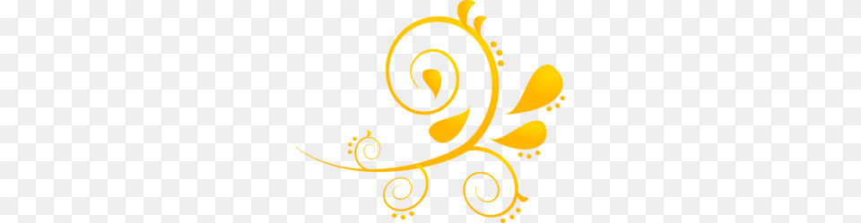 Golden Swirls Clip Art, Floral Design, Graphics, Pattern, Bulldozer Png Image