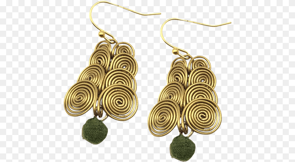 Golden Swirls Norse Bead Earrings Earrings, Accessories, Earring, Jewelry, Gold Free Png Download