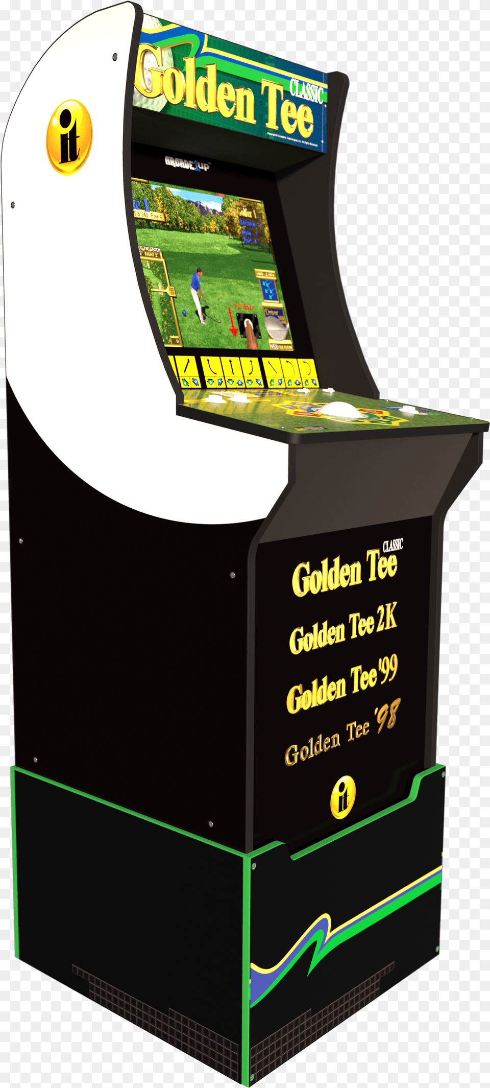 Golden Tee Arcade, Arcade Game Machine, Game, Person, Computer Hardware Png Image