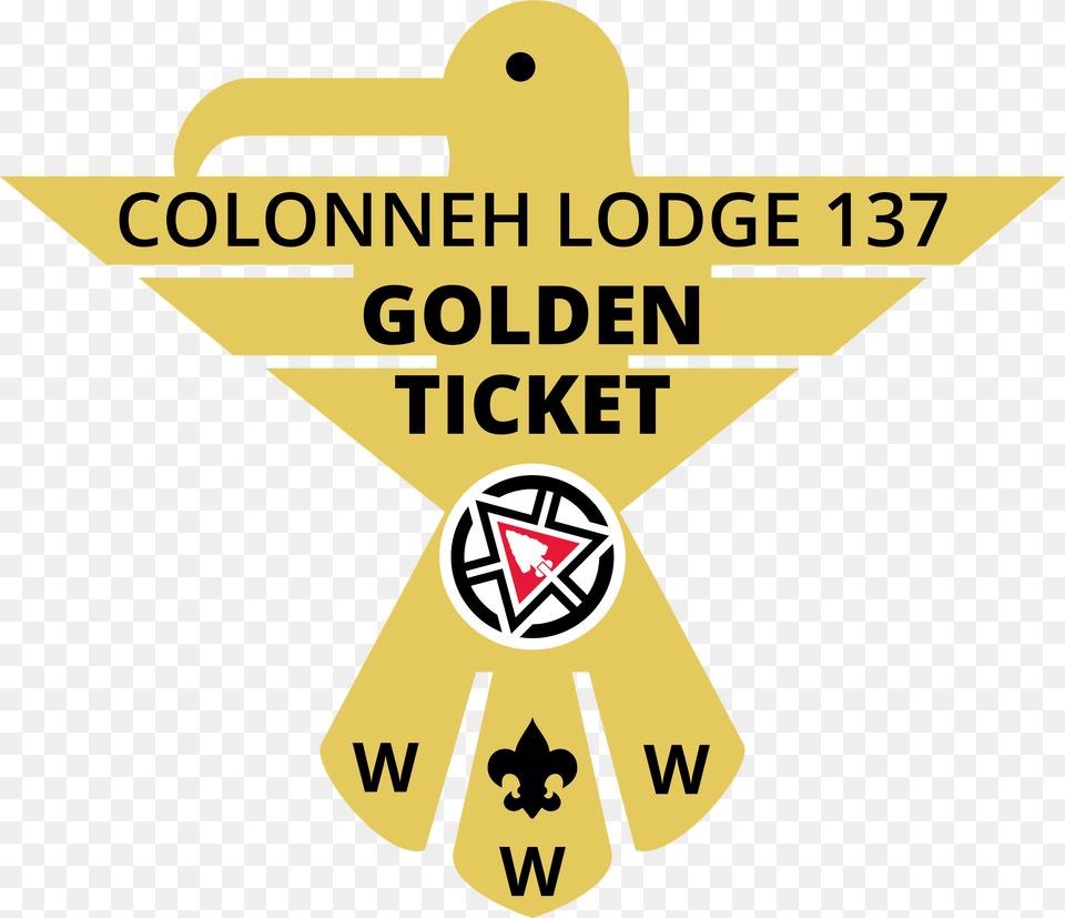 Golden Ticket Graphic Order Of The Arrow, Badge, Logo, Symbol, Sign Free Png