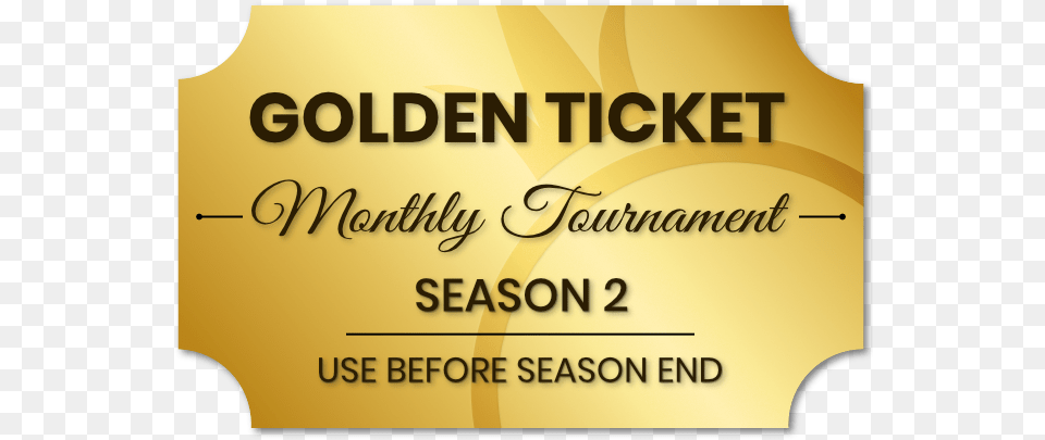 Golden Ticket Social Tournaments, Paper, Text Free Transparent Png