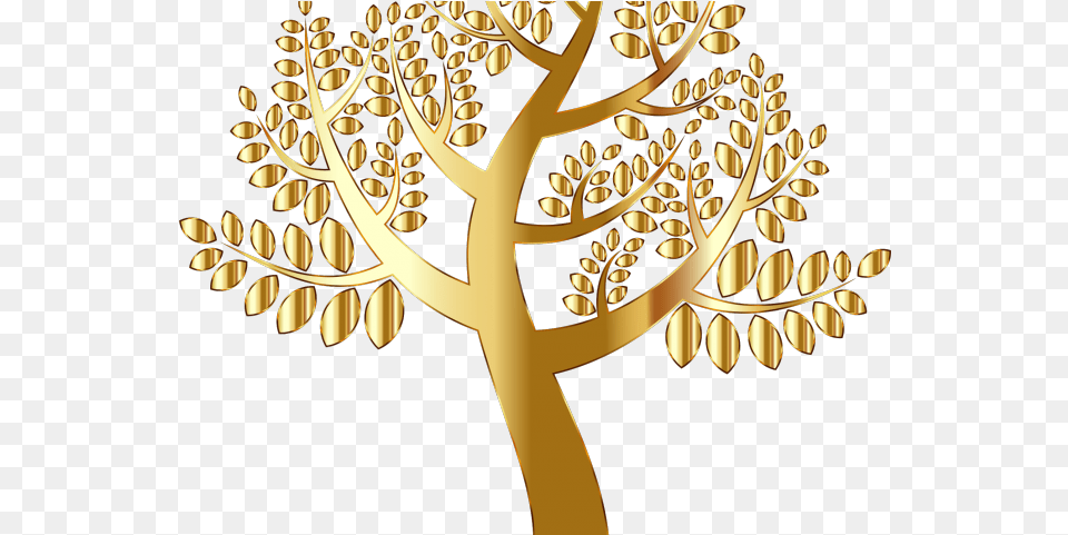 Golden Tree Logo Gold Tree Clipart, Pattern, Art Png Image