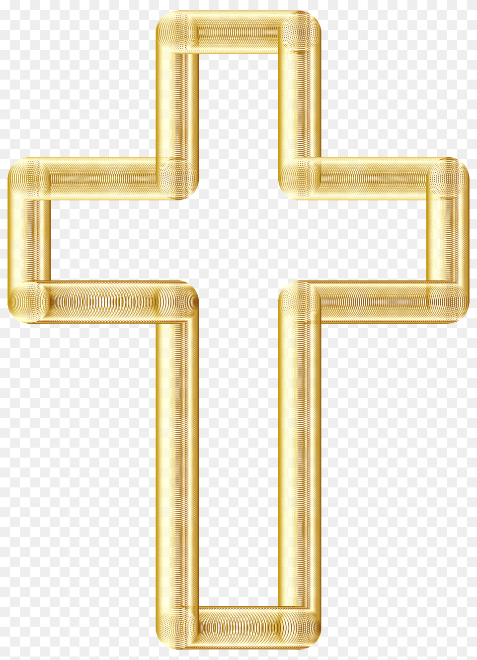 Golden Tubes Cross, Symbol Free Png Download