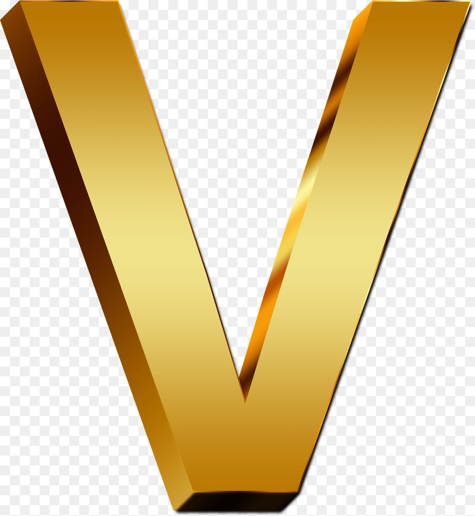 Golden V, Gold Free Transparent Png