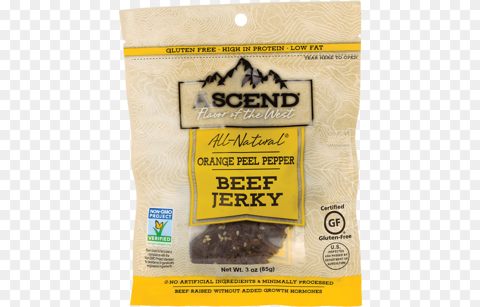 Golden Valley Natural Ascend All Natural Beef Jerky Non Gmo Project, Food, Sweets Free Png