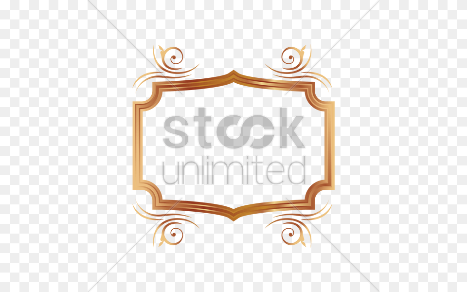 Golden Vintage Border Vector, Symbol, Text Free Png Download