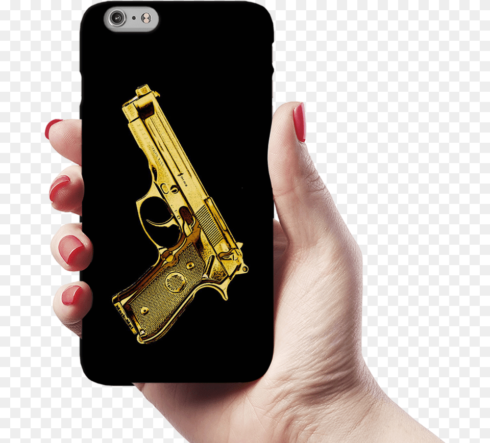 Golden Vintage Gun Cover Case For Iphone 66s Plus Trigger, Firearm, Handgun, Weapon, Body Part Free Transparent Png