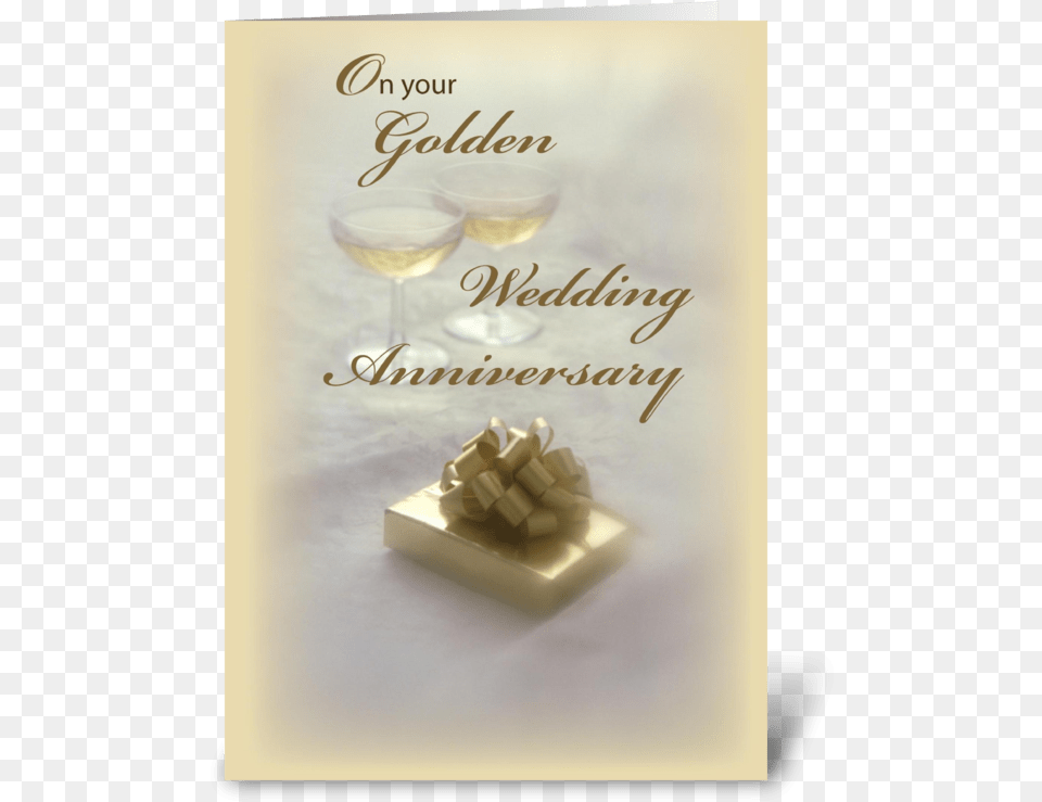Golden Wedding Anniversary Greeting Card Wedding, Glass Free Png Download