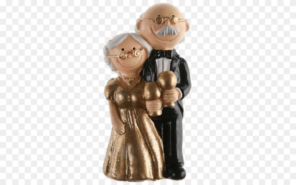Golden Wedding Figurines, Figurine, Person Png