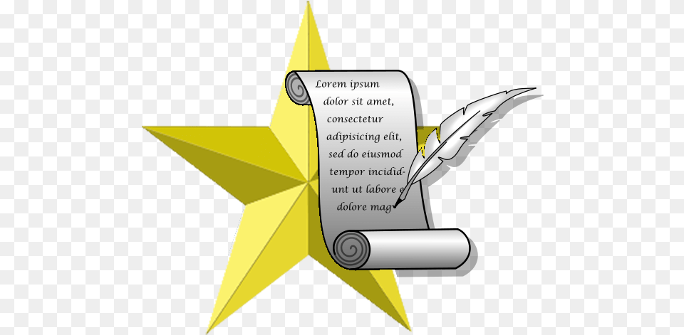 Golden Writing Star History, Symbol, Text Free Png Download