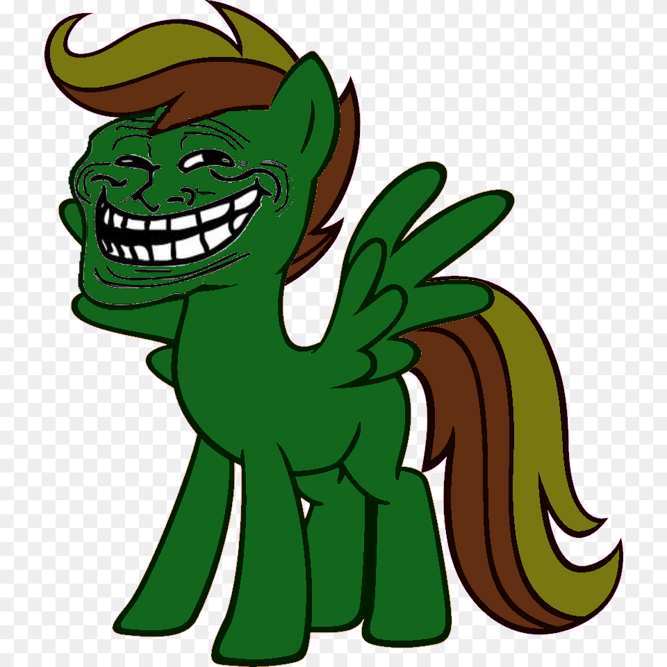 Goldenfly Troll Face, Green, Person, Head Png Image