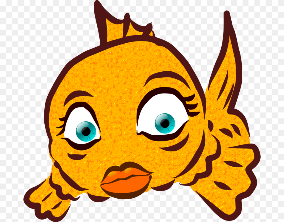 Goldfish Cartoon Comics Female, Baby, Person, Face, Head Free Png