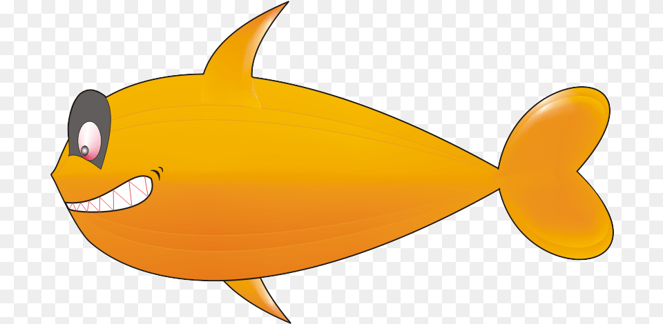 Goldfish Clipart Transparent Background Picture Cartoon Animated Fish, Animal, Sea Life, Tuna, Shark Png Image