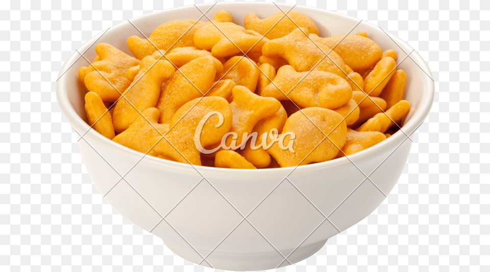 Goldfish Cracker Bowl Of Goldfish Crackers, Food, Snack, Bread, Plate Free Transparent Png