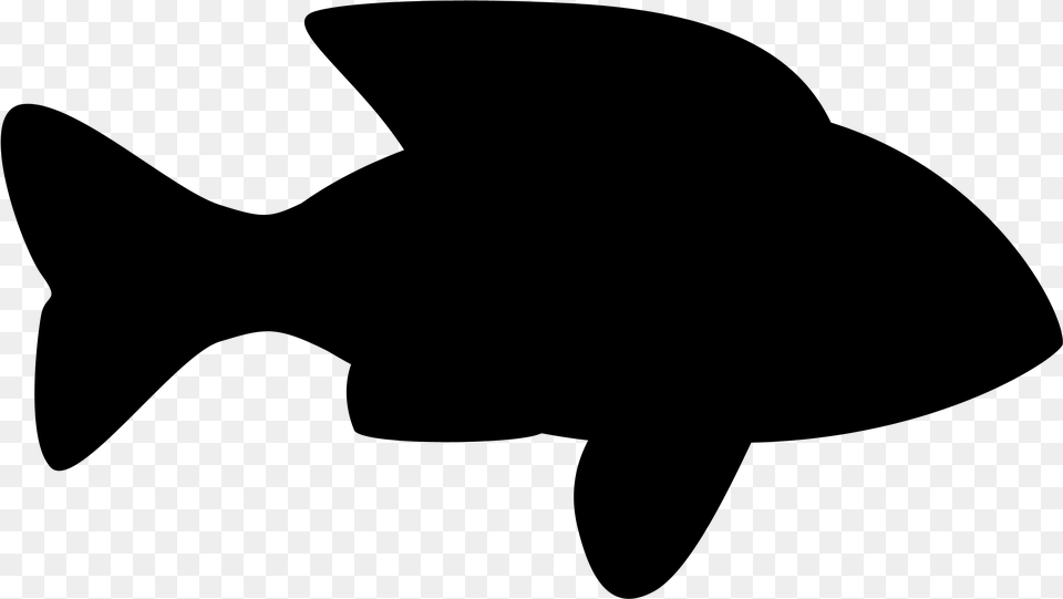 Goldfish Silhouette Clip Art Fish Silhouette Clipart, Gray Free Transparent Png