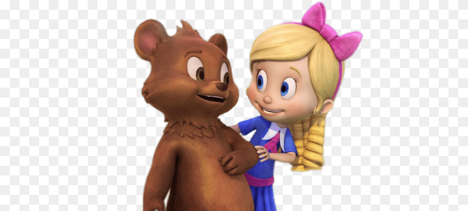 Goldie Bear Good Friends, Baby, Person, Cartoon Png Image