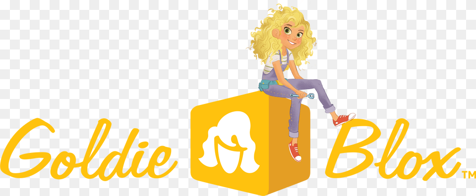 Goldieblox Recently Former Dreamworks Animation Executive Goldie Blox Logo, Child, Female, Girl, Person Free Transparent Png