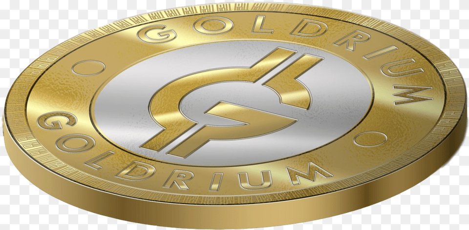 Goldrium Coin Concept 2 Emblem, Gold, Machine, Wheel Free Png Download