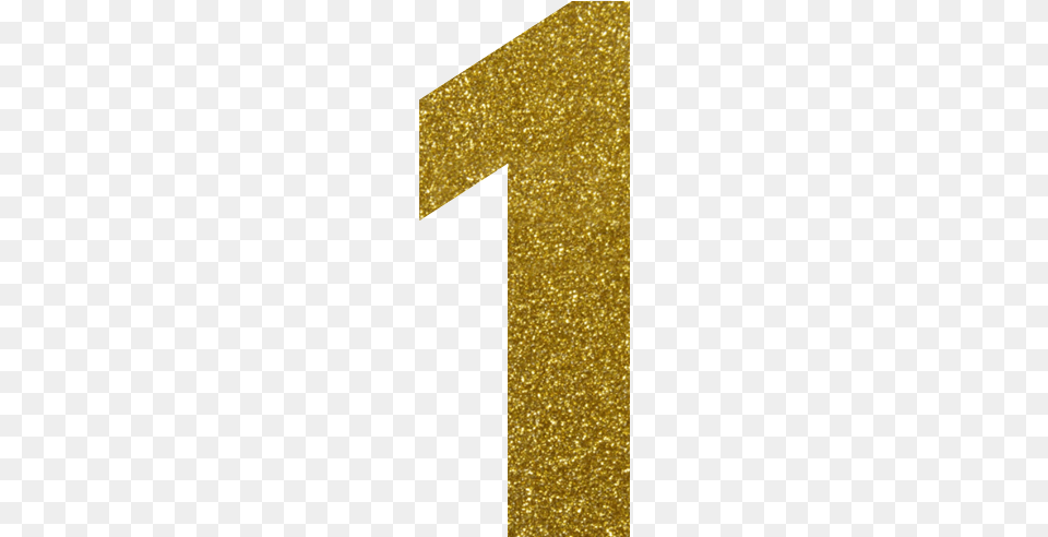 Goldrush Glitter Number 1, Gold Free Png