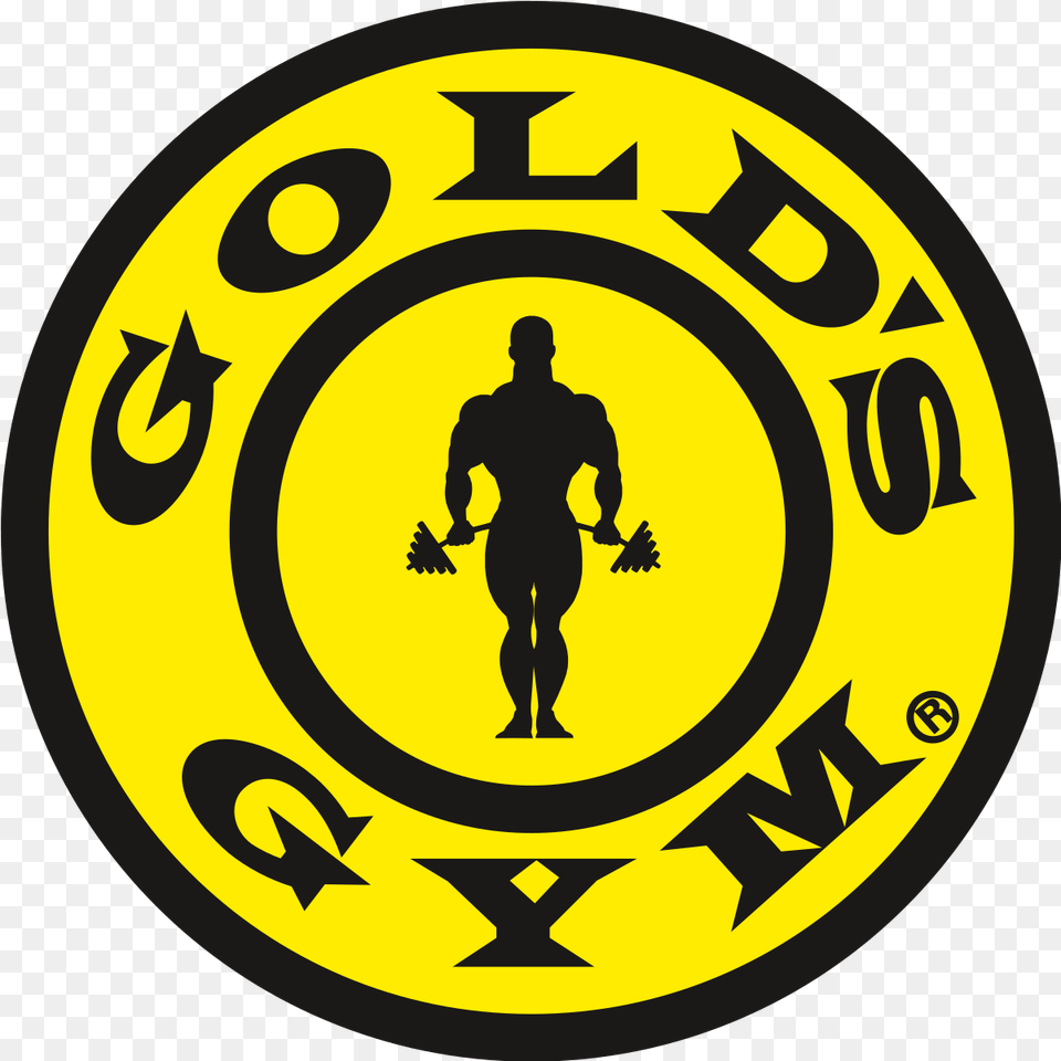 Golds Gym Golds Gym Logo, Emblem, Symbol, Adult, Male Free Transparent Png