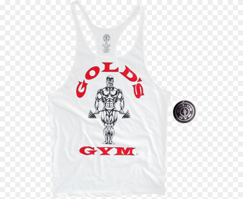 Golds Gym Logo Vintage Golds Gym Logo, Clothing, Shirt, Tank Top, Adult Png Image