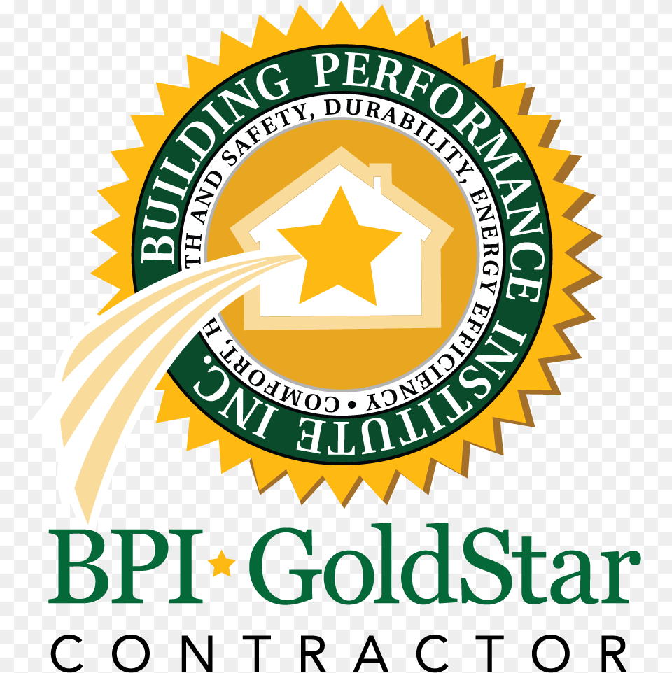 Goldstar Transparent Cool Care Heating And Air Columbia Sc Bpi Gold Star Logo, Badge, Symbol, Architecture, Building Png