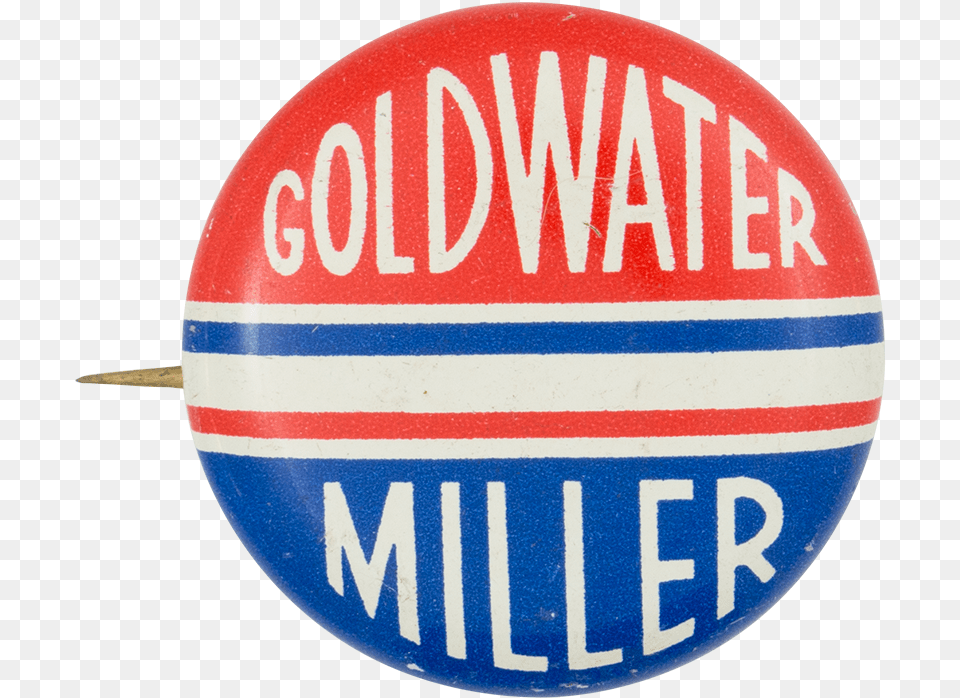 Goldwater Miller Red White And Blue Political Button Circle, Badge, Logo, Symbol, Sign Free Png Download