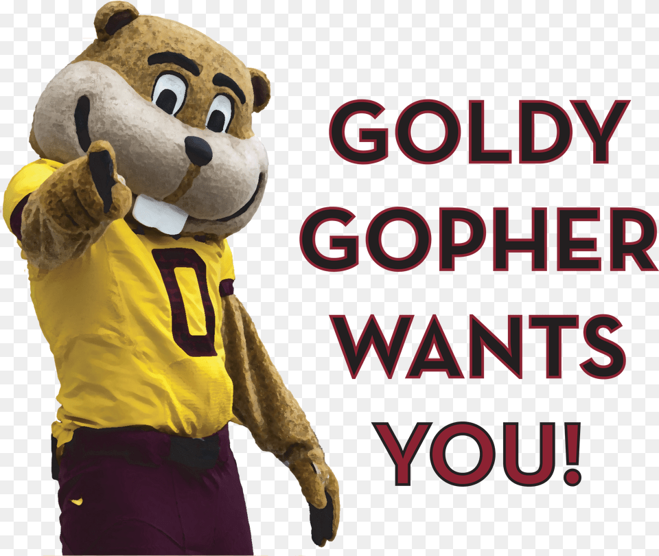 Goldy Gopher Wants You Teddy Bear, Toy, Clothing, Glove, Mascot Free Transparent Png