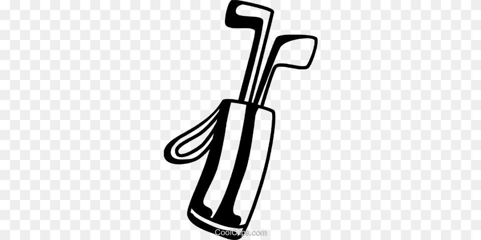 Golf Bag And Golf Clubs Royalty Vector Clip Art Illustration, Smoke Pipe, Device Free Transparent Png