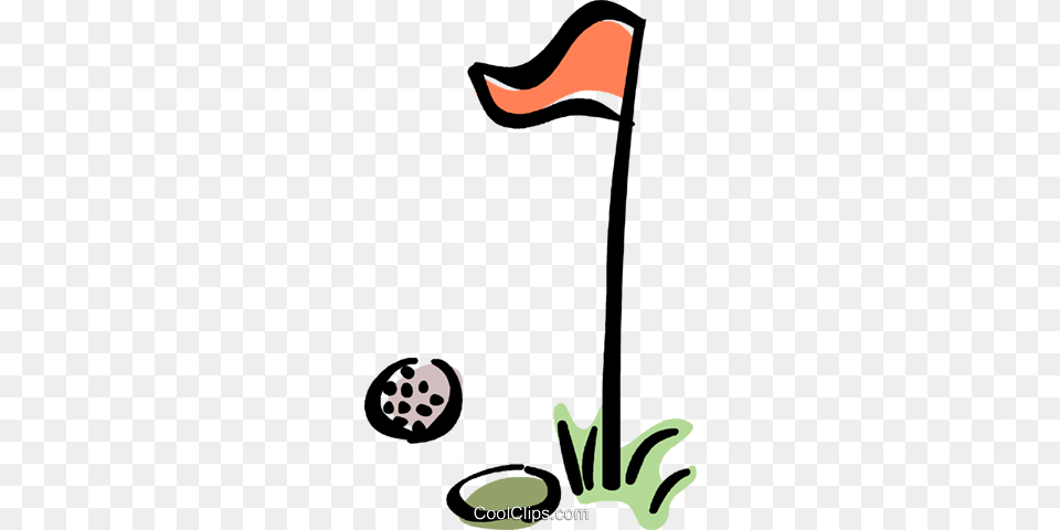 Golf Ball And Pin Royalty Vector Clip Art Illustration, Smoke Pipe, Flower, Plant, Bow Free Png