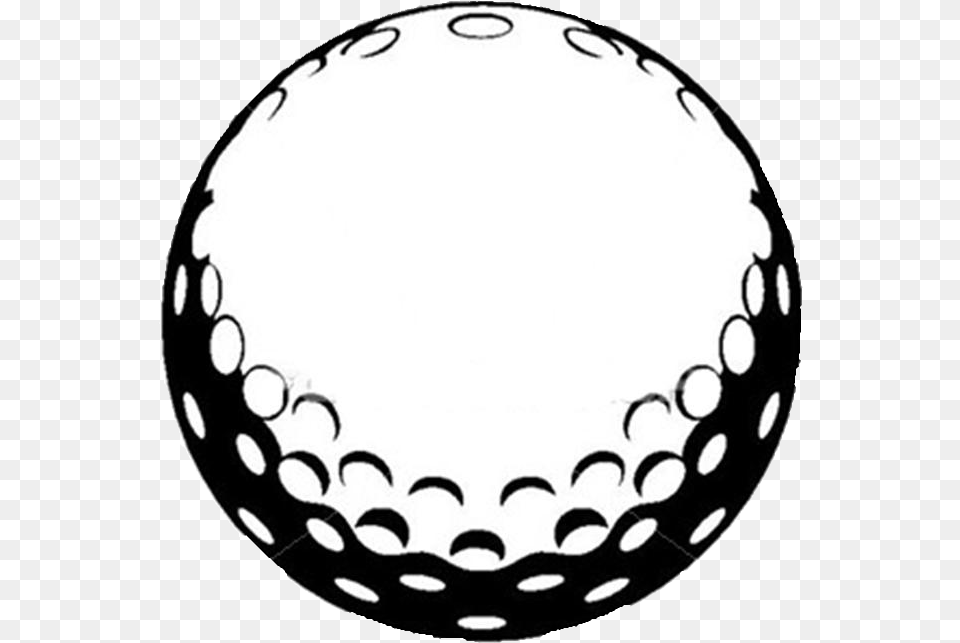 Golf Ball Black And White, Golf Ball, Sport Png Image